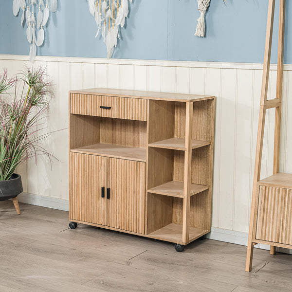 Sideboard with solid wood storage
