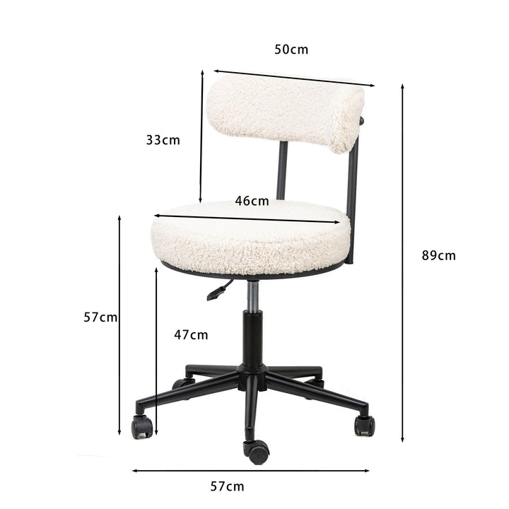 Adjustable white loop office chair