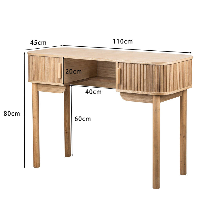 2-door desk in fresne wood