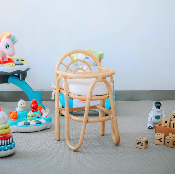 TANJUNG - Natural rattan baby high chair