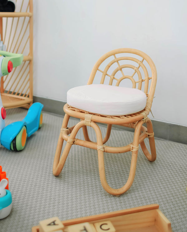 PULAU - Set of 2 natural rattan chairs for children