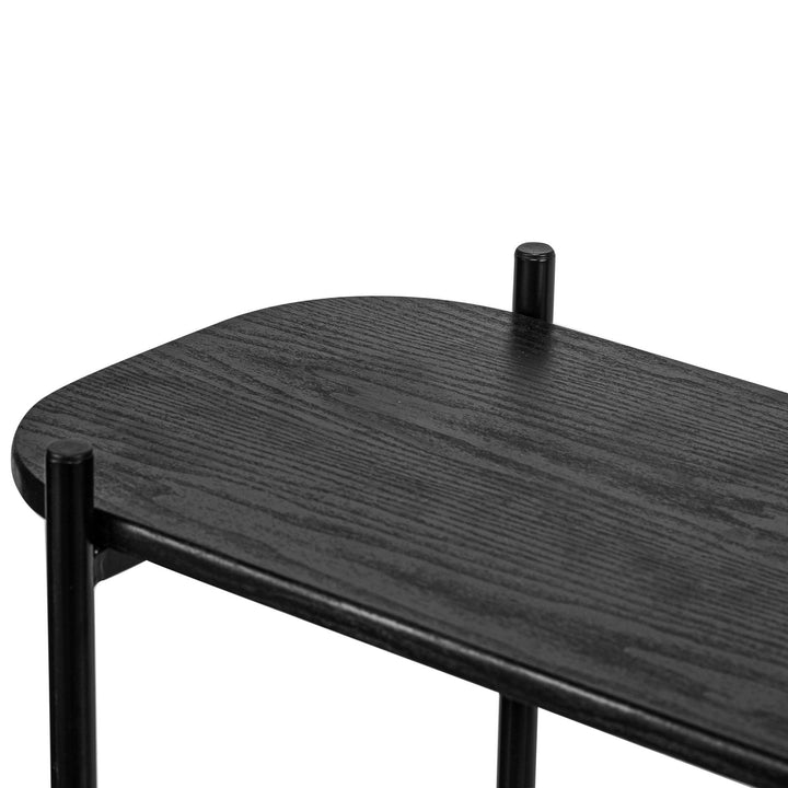 Industrial-style console in black metal
