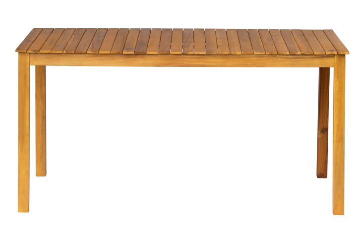 6 person outdoor dining table in acacia wood