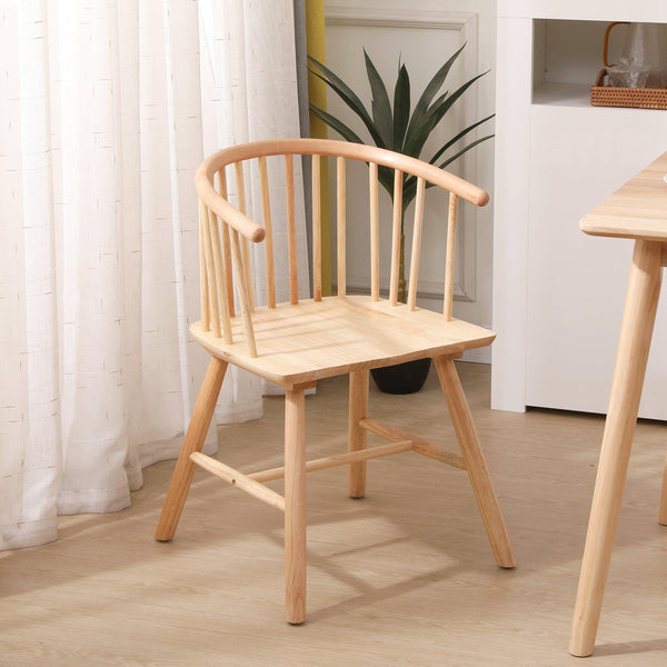 Set of 2 solid wood chairs