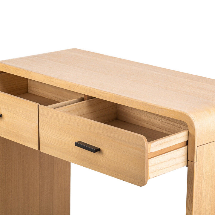 Scandinavian-style 2-drawer wooden console