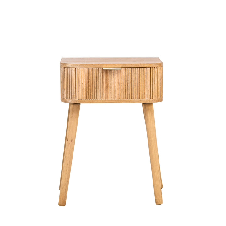 1-drawer bedside table in natural wood