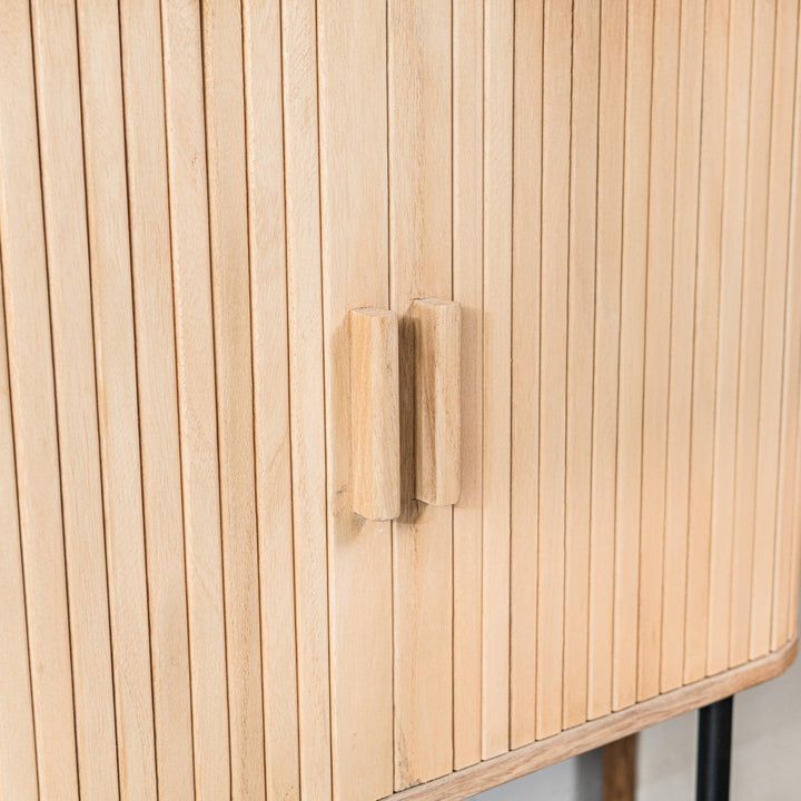 Wood and metal 2-door sideboard
